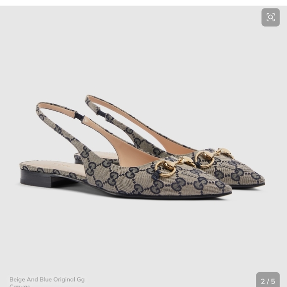 Gucci Beige and Blue Women's Shoes - Picture 7 of 9